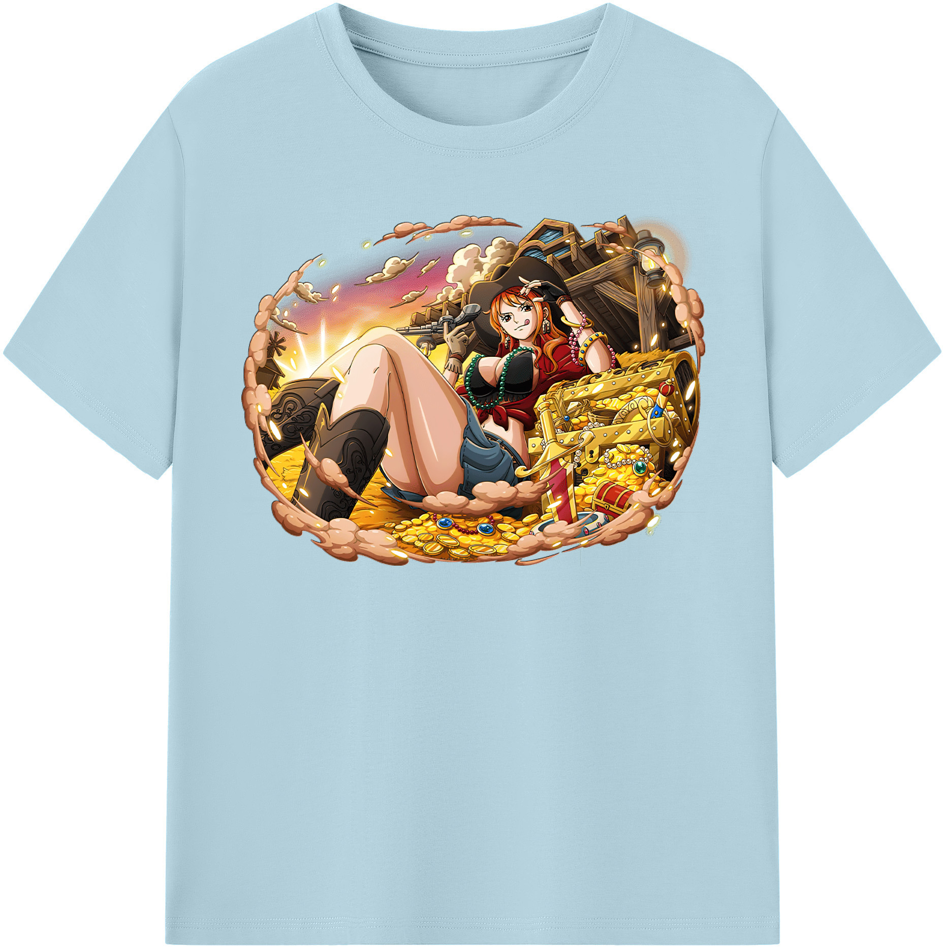 ワンピース ナミ ONE PIECE Nami 綿100％半袖Tシャツ（フロントプリント）